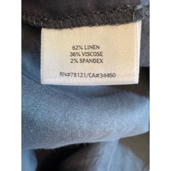 Eileen Fisher Linen Blend Straight Skirt 14 Gray Pleats Lightweight - Picture 9 of 9